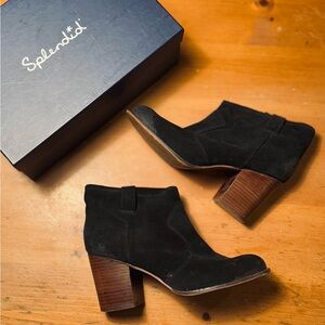 Splendid Suede Black Ankle Booties